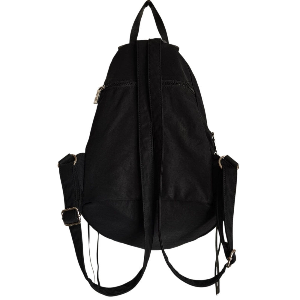 🌻Rebecca Minkoff Julian Nylon Backpack Bag, Washed Black, Clasps Zips - Picture 5 of 12
